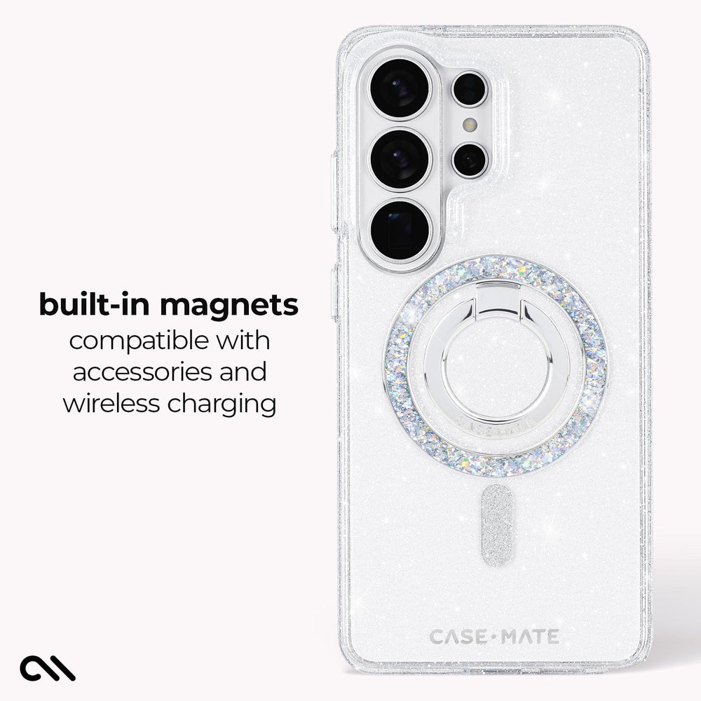 built-in magnets compatible with accessories and wireless charging