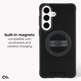 Built-in magnets compatible with accessories and wireless charging