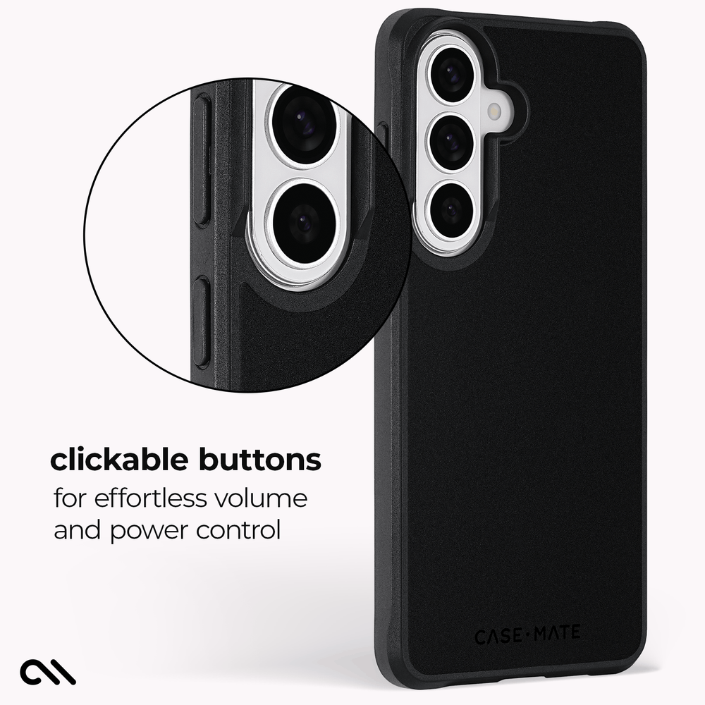 clickable buttons for effortless volume and power control