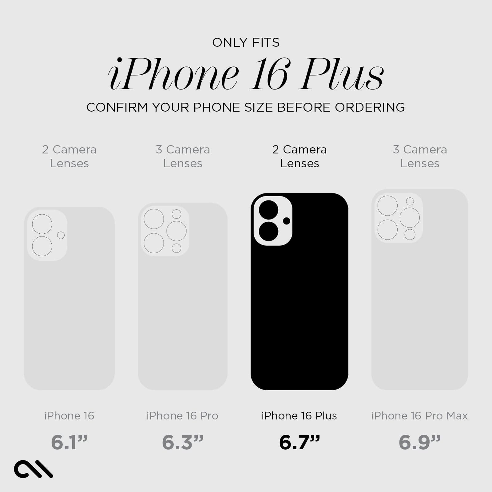 ONLY FITS IPHONE 16 PLUS. CONFIRM YOUR PHONE SIZE BEFORE ORDERING