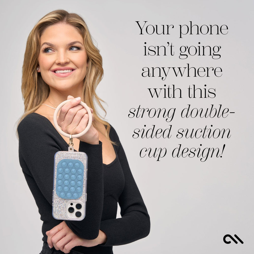 Your phone isn't going anywhere with this strong double-sided suction cup design  #color_carolina blue