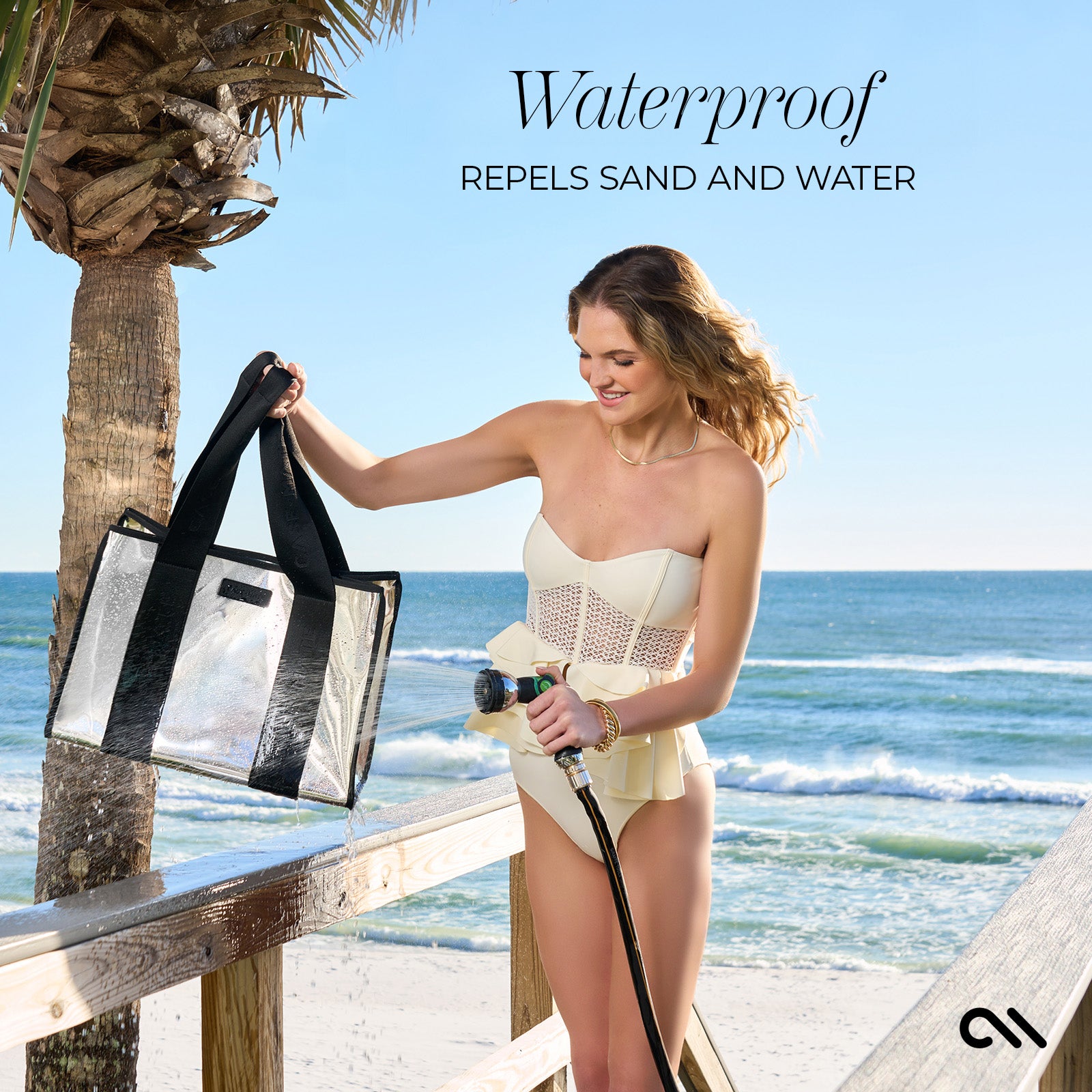 WATERPROOF REPELS SAND AND WATER