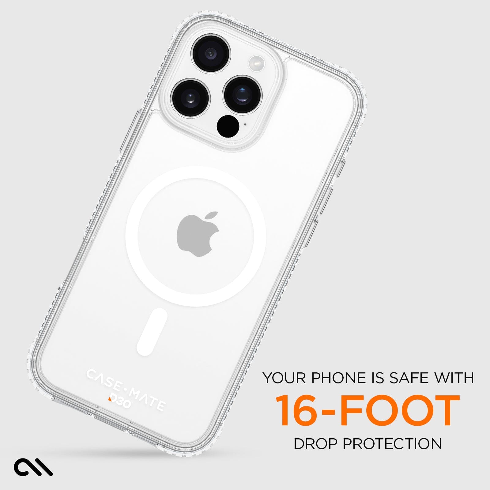 YOUR PHONE IS SAFE WITH 16 FOOT DROP PROTECTION