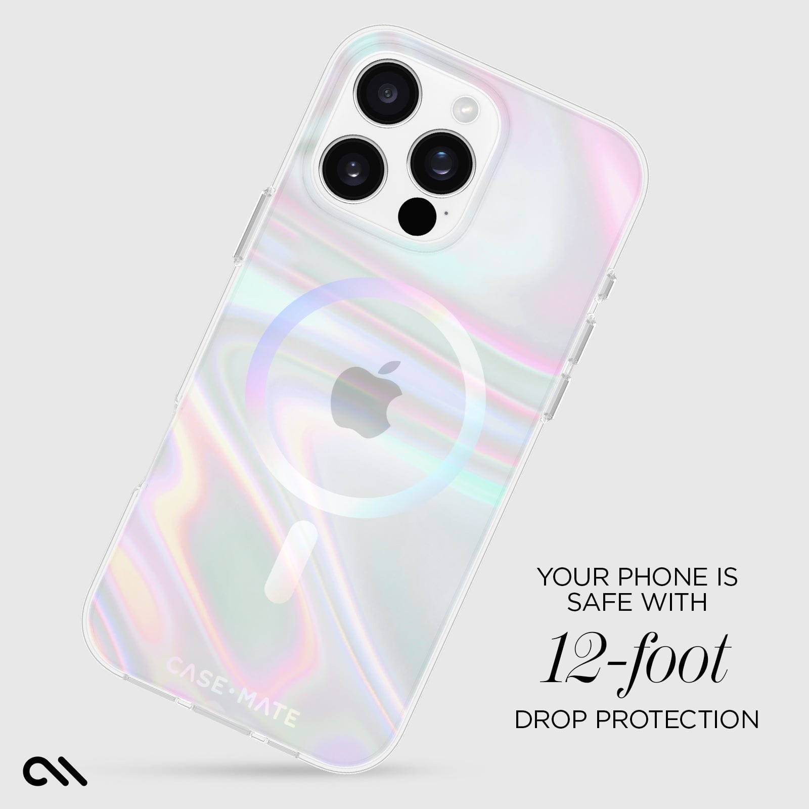YOUR PHONE IS SAFE WITH 12 FOOT DROP PROTECTION