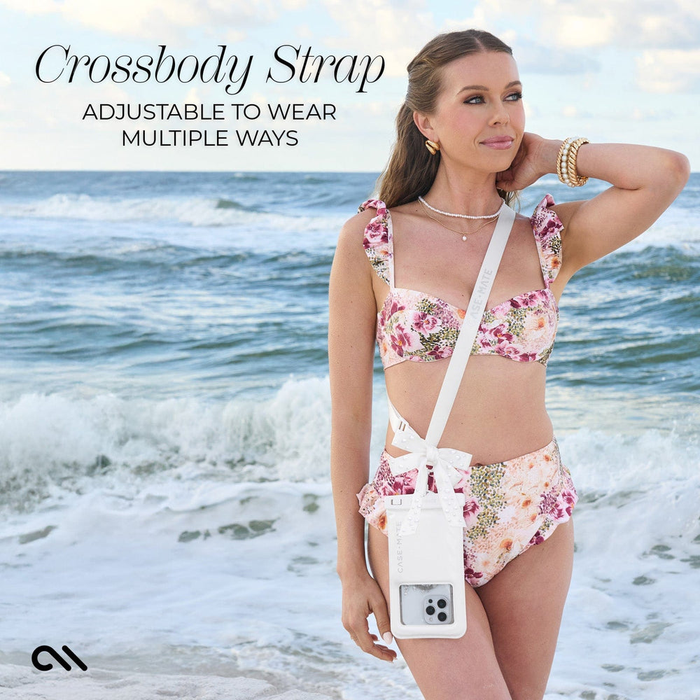 CROSSBODY STRAP ADJUSTABLE TO WEAR MULTIPLE WAYS #color_ivory pearl bow