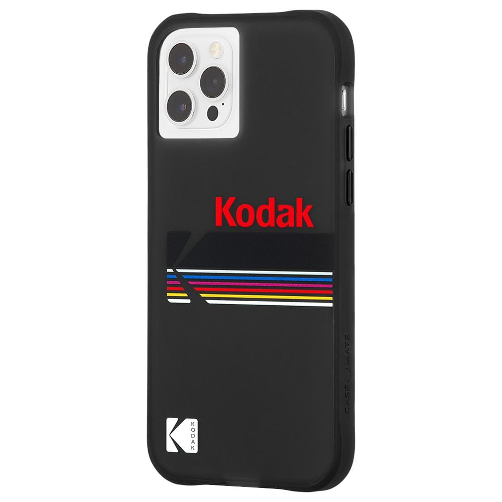 Matte Black Kodak case for iPhone 12/ 12 Pro. color::Matte Black Logo