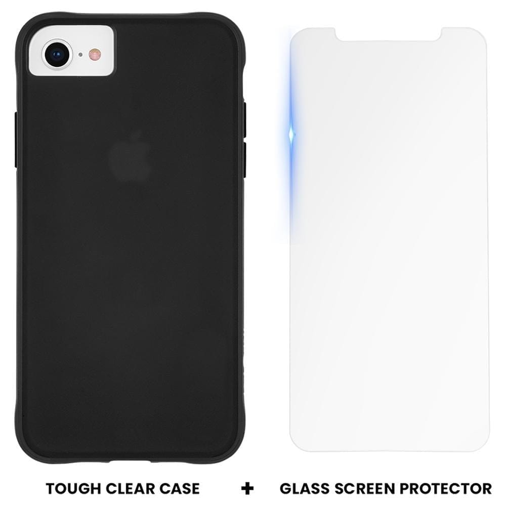 Tough Smoke case plus Glass Screen Protector. color::Black