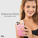 Iridescent Peach Soap Bubble Swirl