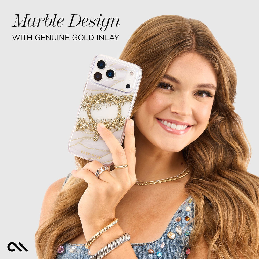 Marble Design with genuine gold inlay