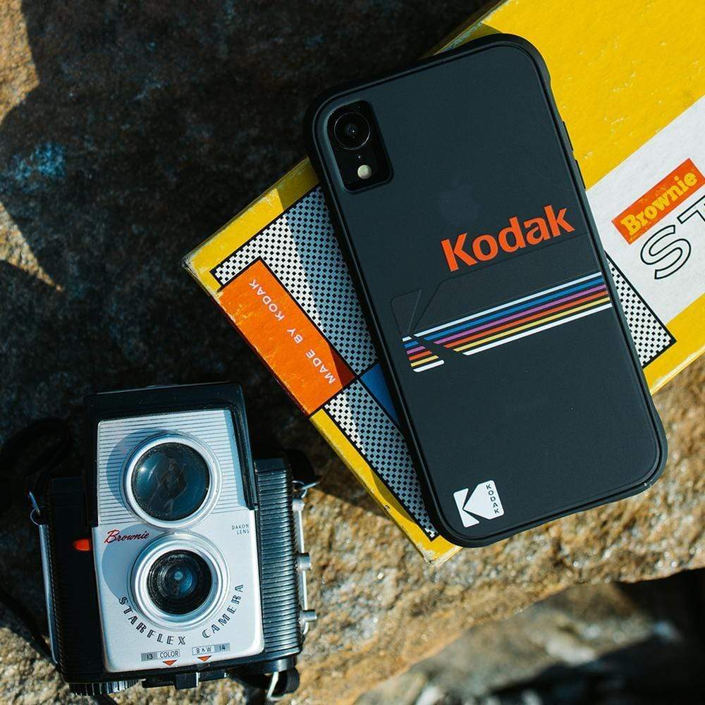 Matt Black Kodak design iPhone 11 Case. color::Matte Black Logo