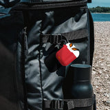 Edge attached to camping bag. color::Edge
