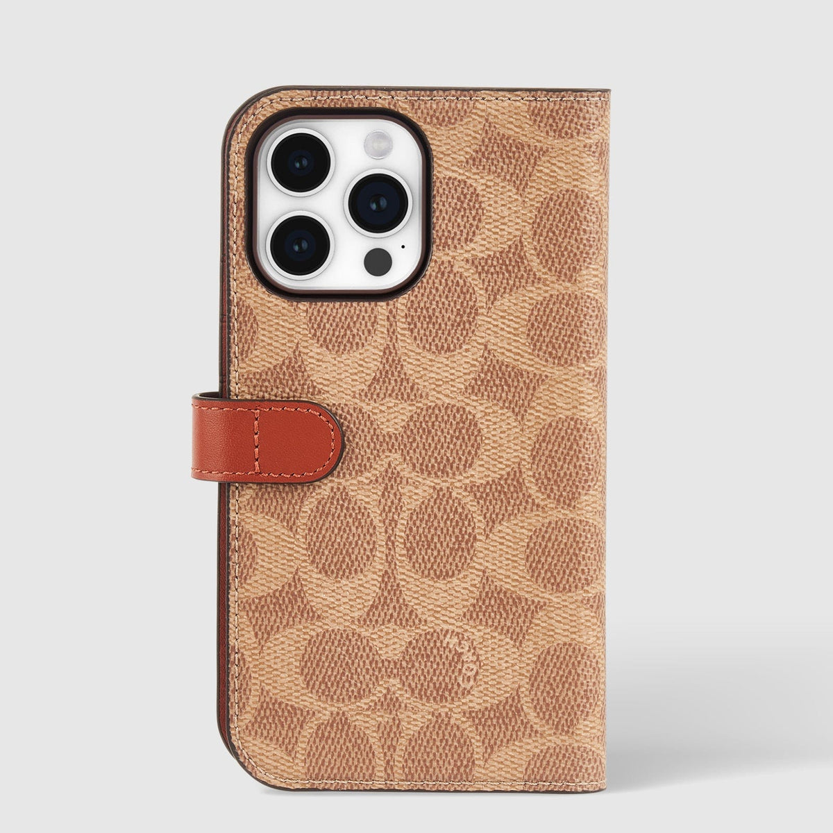 Coach Folio Signature Tan iPhone 15 Pro Max