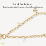 Chic & Sophusticated, gold chain adorned with signature Kendra Scott silhouettes
#color_gold charm