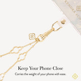 Keep Your Phone Close, carries the weight of your phone with ease.
#color_abbie frame mother of pearl