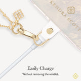 Easily Charge without removing the wristlet
#color_abbie frame mother of pearl