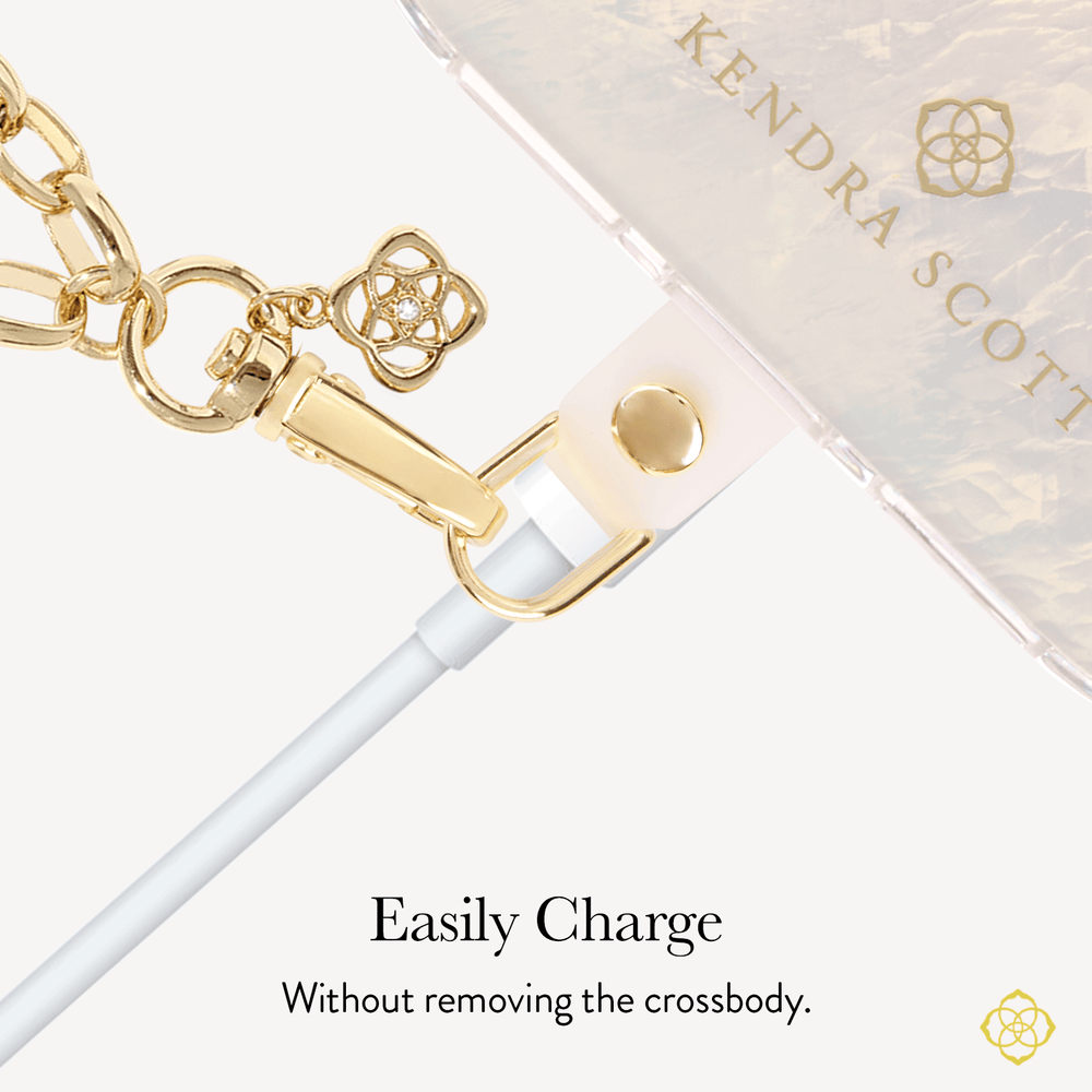 Easily Charge without removing the crossbody
#color_gold charm 