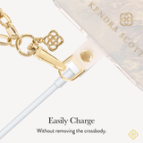 Easily Charge without removing the crossbody
#color_gold charm 