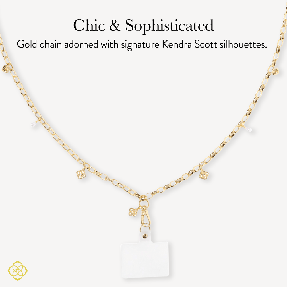 Chic & Sophisticated, gold chain adorned with signature Kendra Scott silhouettes
#color_gold charm
