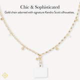 Chic & Sophisticated, gold chain adorned with signature Kendra Scott silhouettes
#color_gold charm