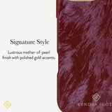 Signature Style, Lustrous mother-of-pearl finish with polished gold accents 