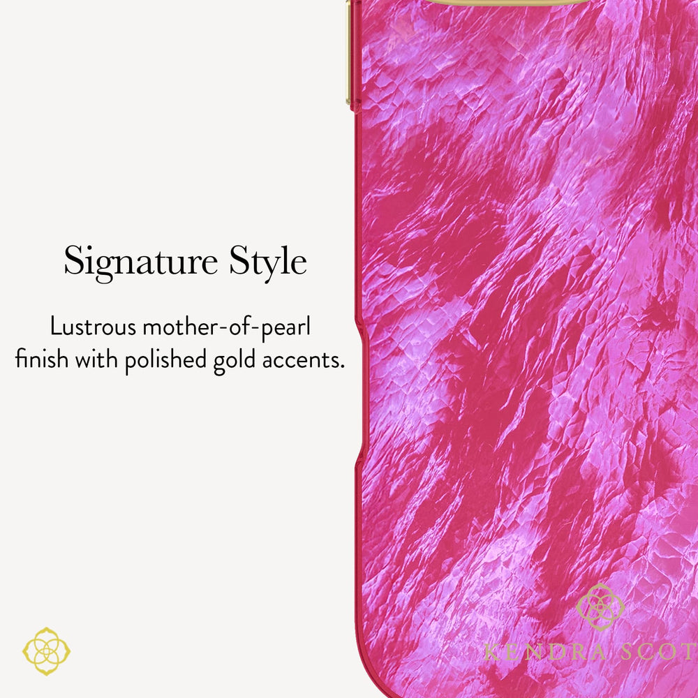 Signature Style, Lustrous mother-of-pearl finish with polished gold accents