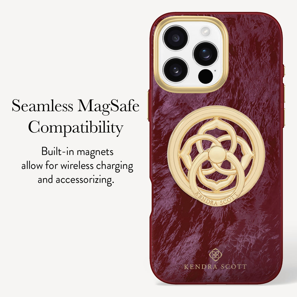 Seamless MagSafe Compatibility, Built-in Magnets allow for wireless charging and Accessorizing