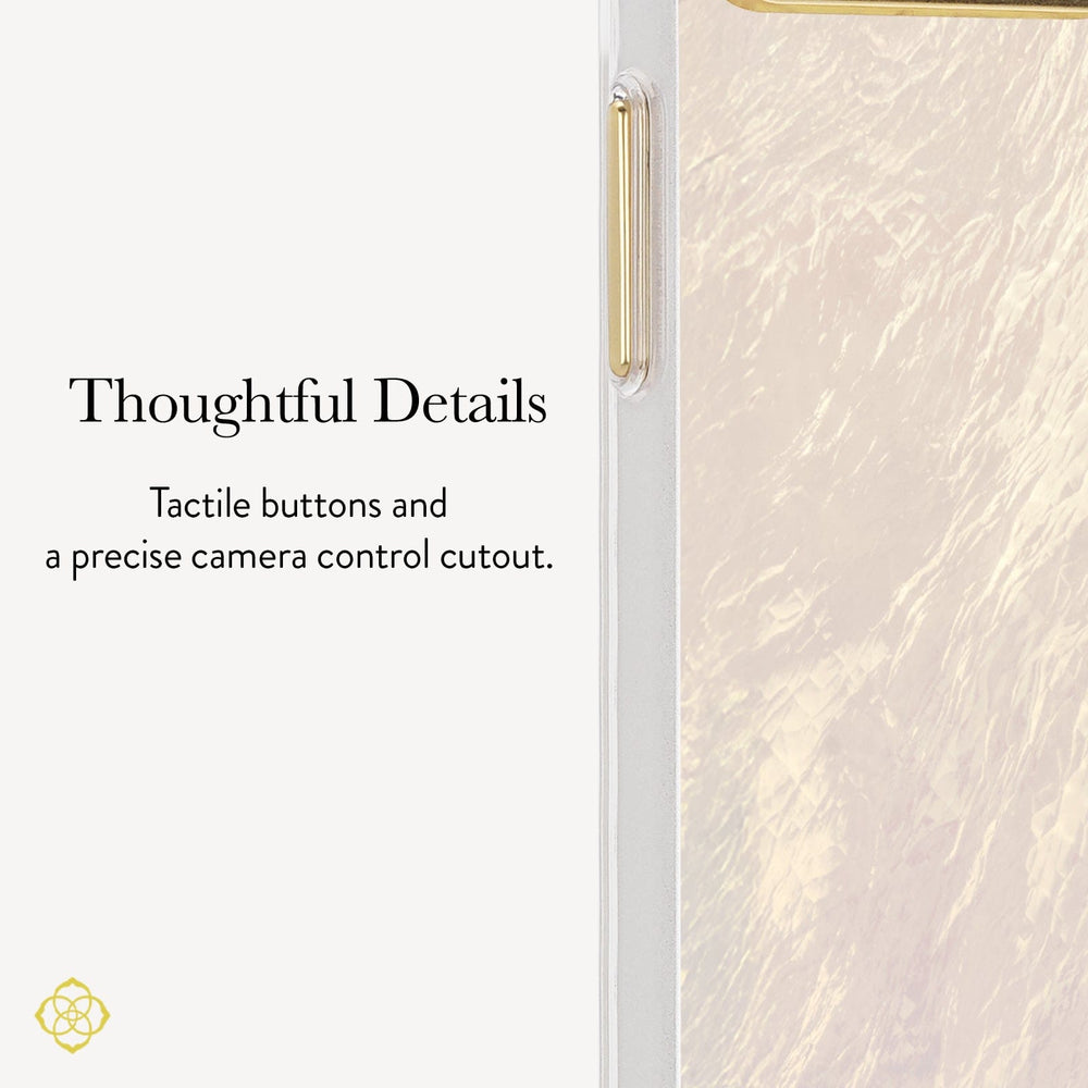 Thoughtful Details, Tactile buttons and a precise camera control cutout.