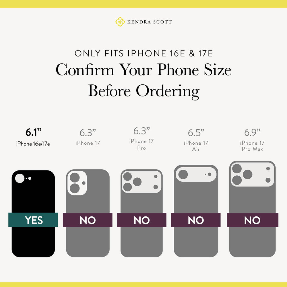 Only Fits iPhone 16e & 17e, confirm your phone size before ordering 