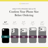 Only Fits iPhone 16e & 17e, confirm your phone size before ordering 