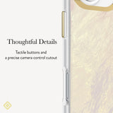 Thoughtful Details, Tactile buttons and a precise camera control cutout.