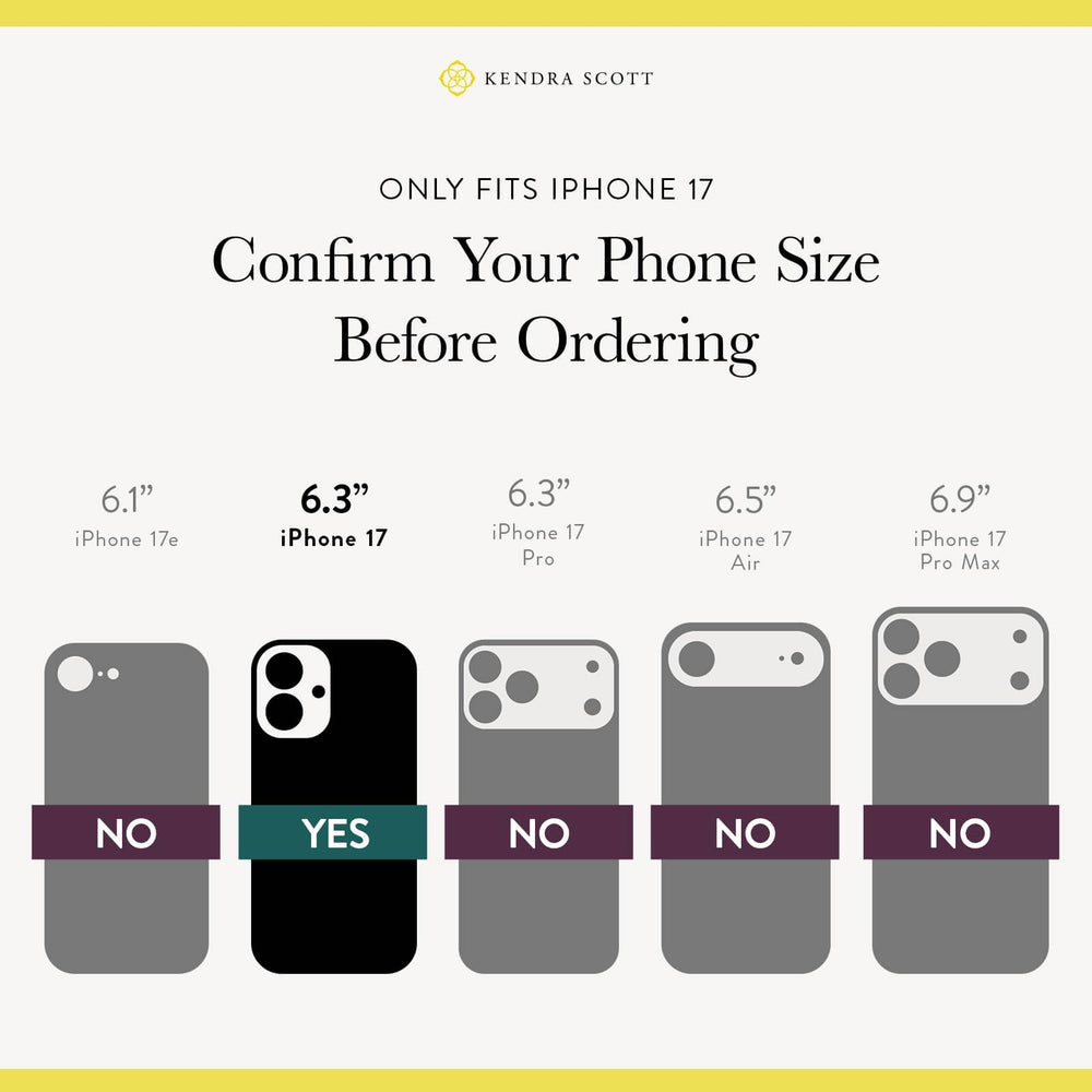 Only Fits iPhone 17, Confirm Your Phone Size Before Ordering, iPhone 17 6.3"