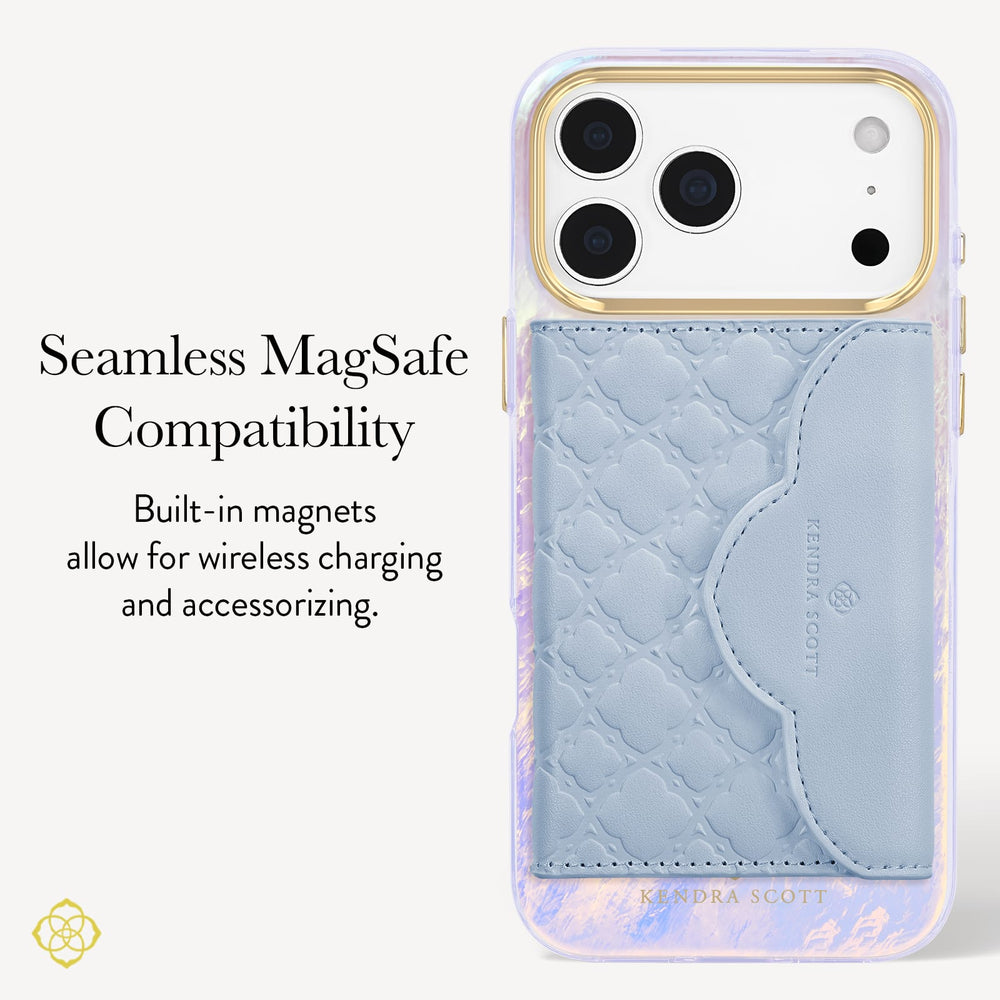 Seamless MagSafe Compatibility, Built-in magnets allow for wireless charging and accessorizing.  