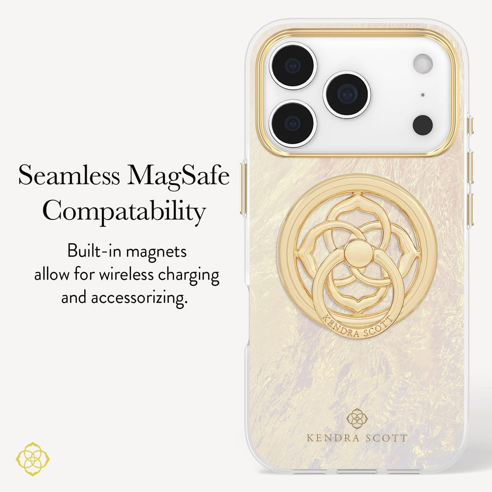 Seamless MagSafe Compatibility, Built-in magnets allow for wireless charging and accessorizing. 