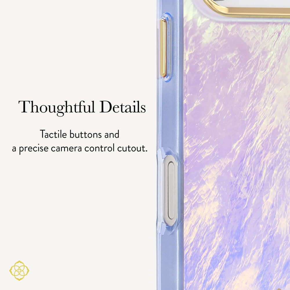 Thoughtful Details, Tactile buttons and a precise camera control cutout.