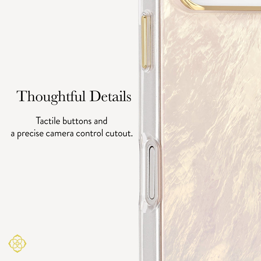 Thoughtful Details, Tactile buttons and a precise camera control cutout.