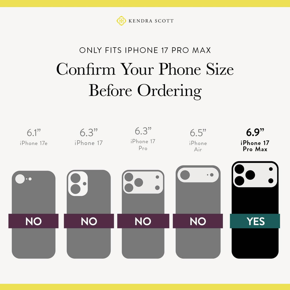 Only Fits iPhone 17 Pro Max, Confirm Your Phone Size Before Ordering, iPhone 17 Pro Max 6.9"