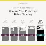 Only Fits iPhone 17 Pro Max, Confirm Your Phone Size Before Ordering, iPhone 17 Pro Max 6.9"