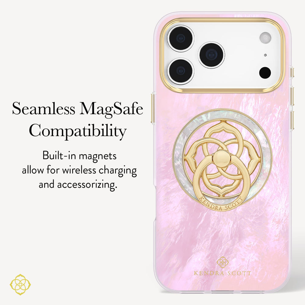 Seamless MagSafe Compatibility, Built-in magnets allow for wireless charging and accessorizing. 