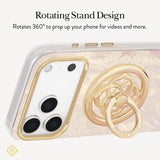 Phone case with rotating stand design on a white background #color_gold