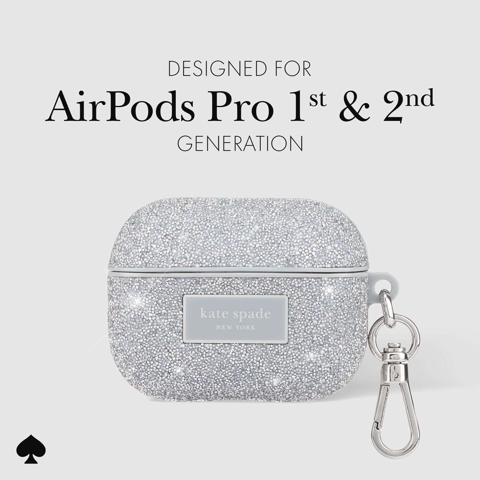 kate spade new york Crystal Pavé Silver - AirPods Pro 1 & 2