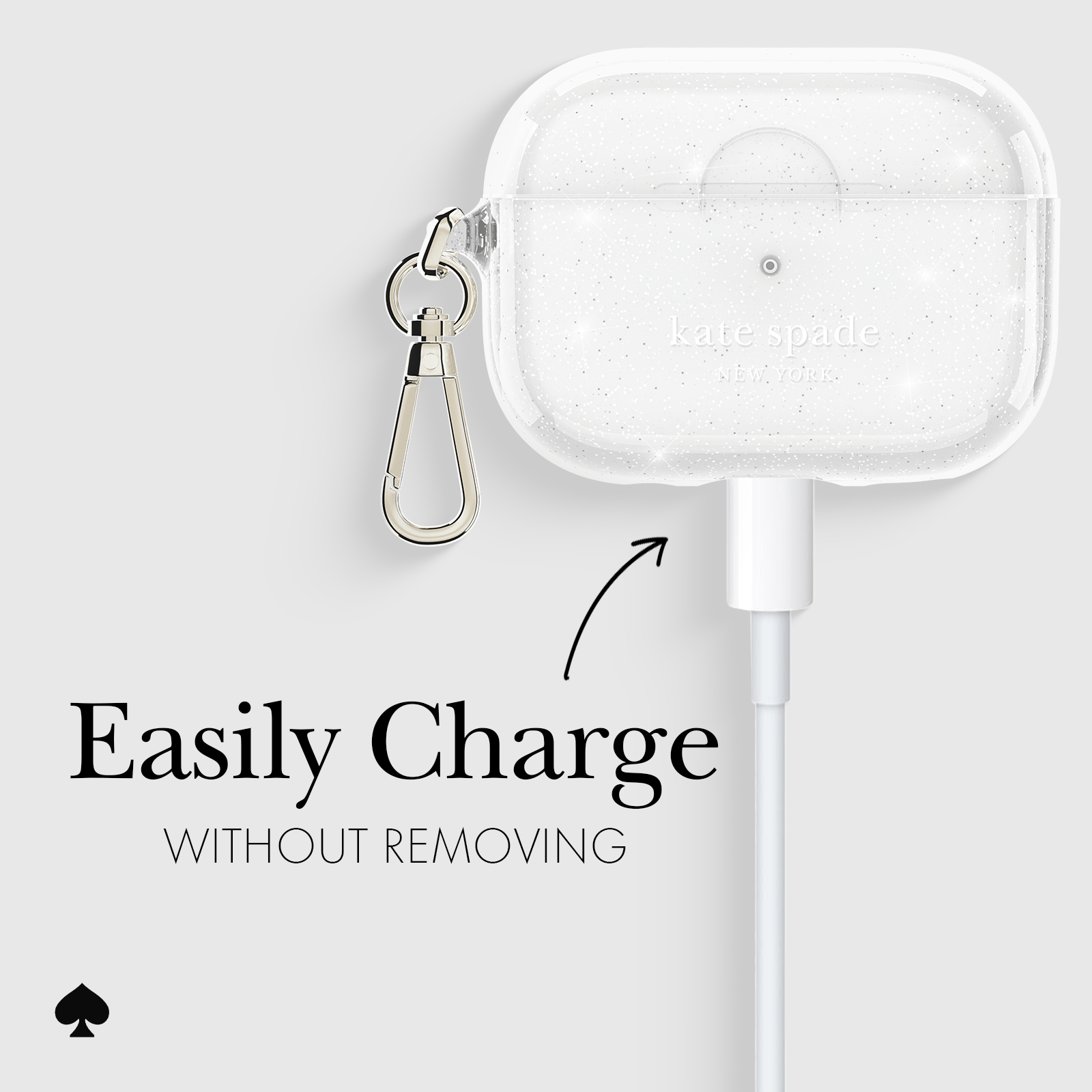 Easily charge without removing