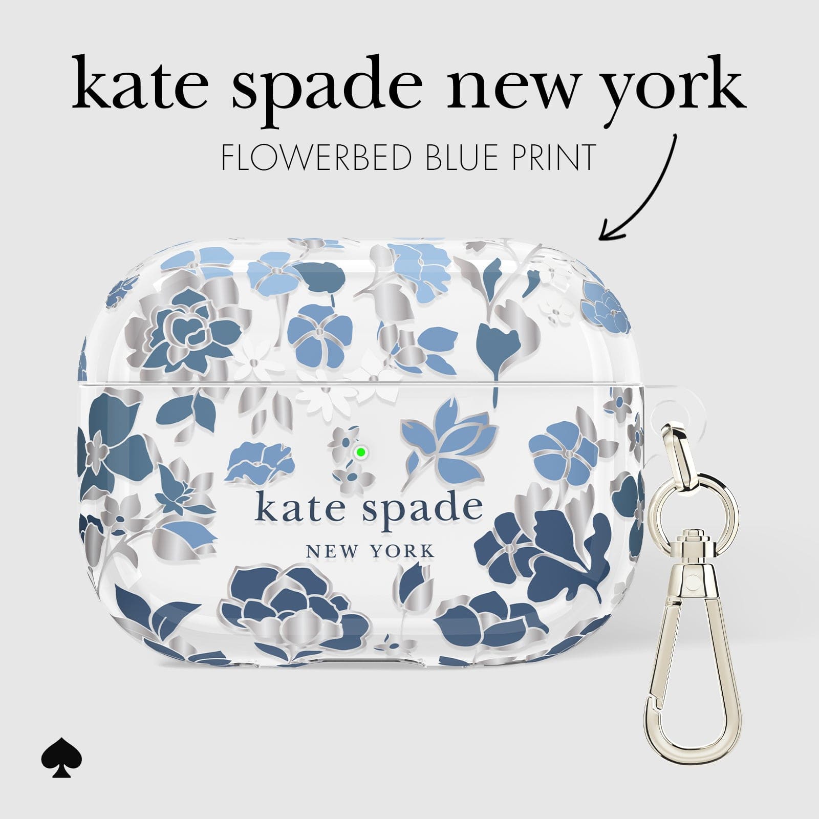 kate spade new york Flowerbed Blue AirPods Pro 1 & 2 Case - Thumbnail 2