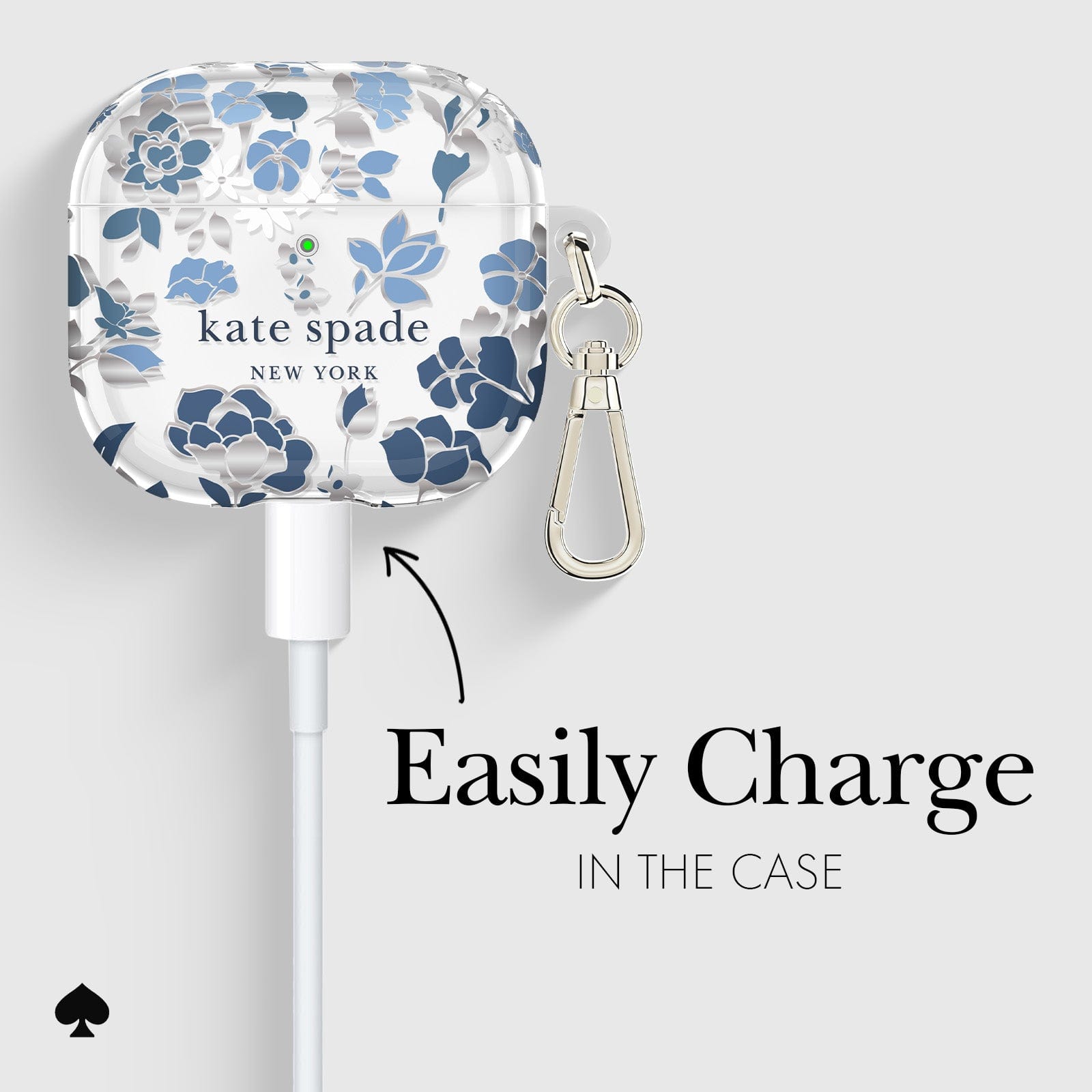 kate spade new york Flowerbed Blue AirPods 4 Case - Thumbnail 3