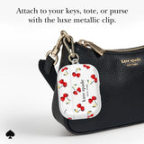 Attach to your keys, tote, or purse with the luxe metallic clip