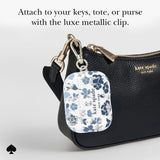 Attach to your keys, tote, or purse with the luxe metallic clip