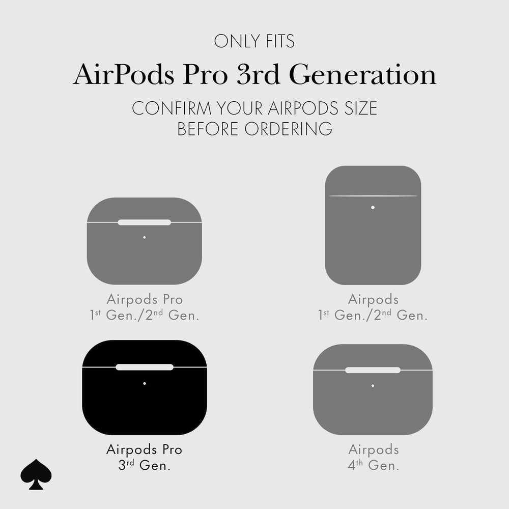 Only fits airpods pro 3rd generation, confirm your airpods size before ordering