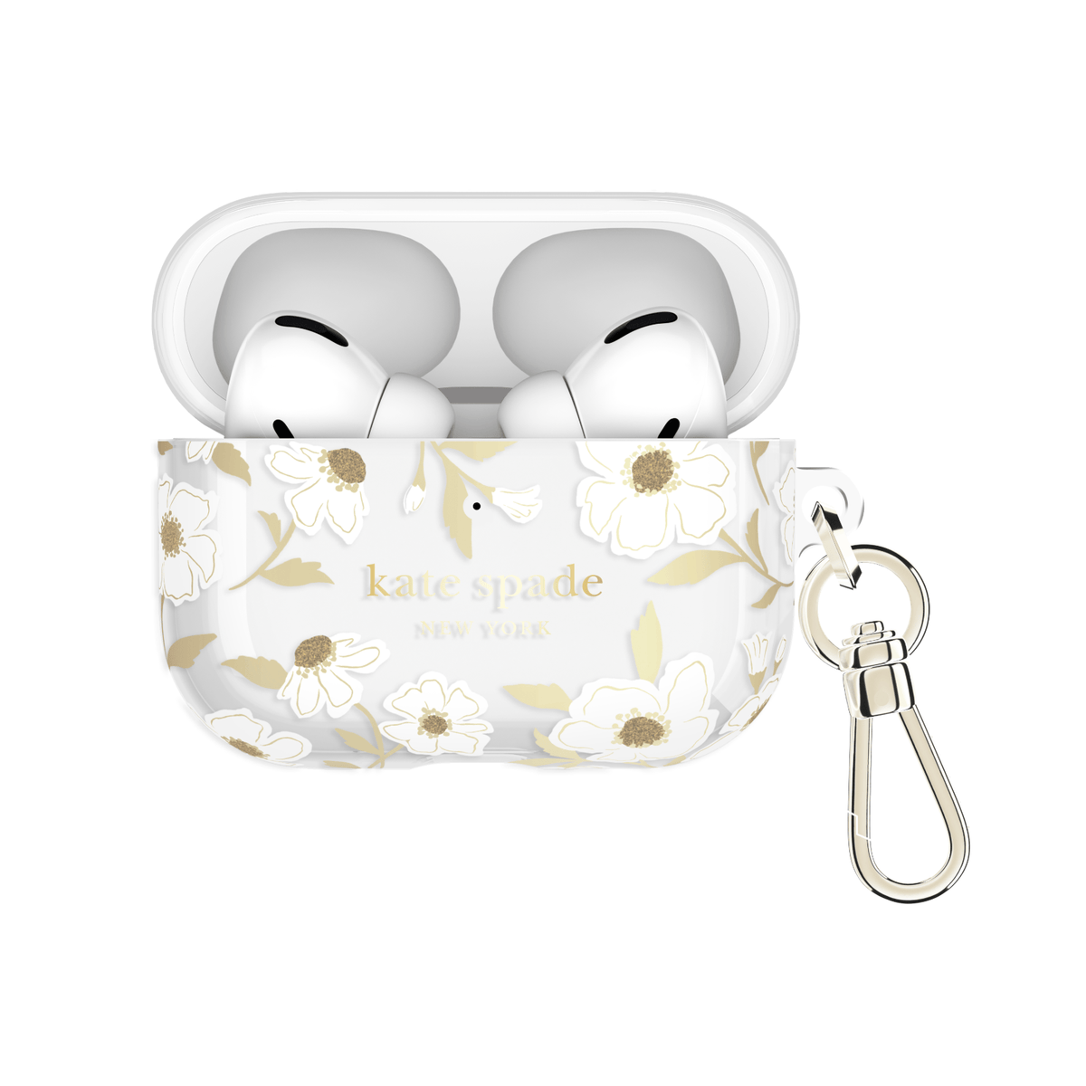 kate spade new york Sunshine Floral - AirPods Pro 3 with Gold Ring Clip