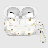 AirPods Pro 3 Kate Spade Protective - Sunshine Floral with Gold Ring Clip