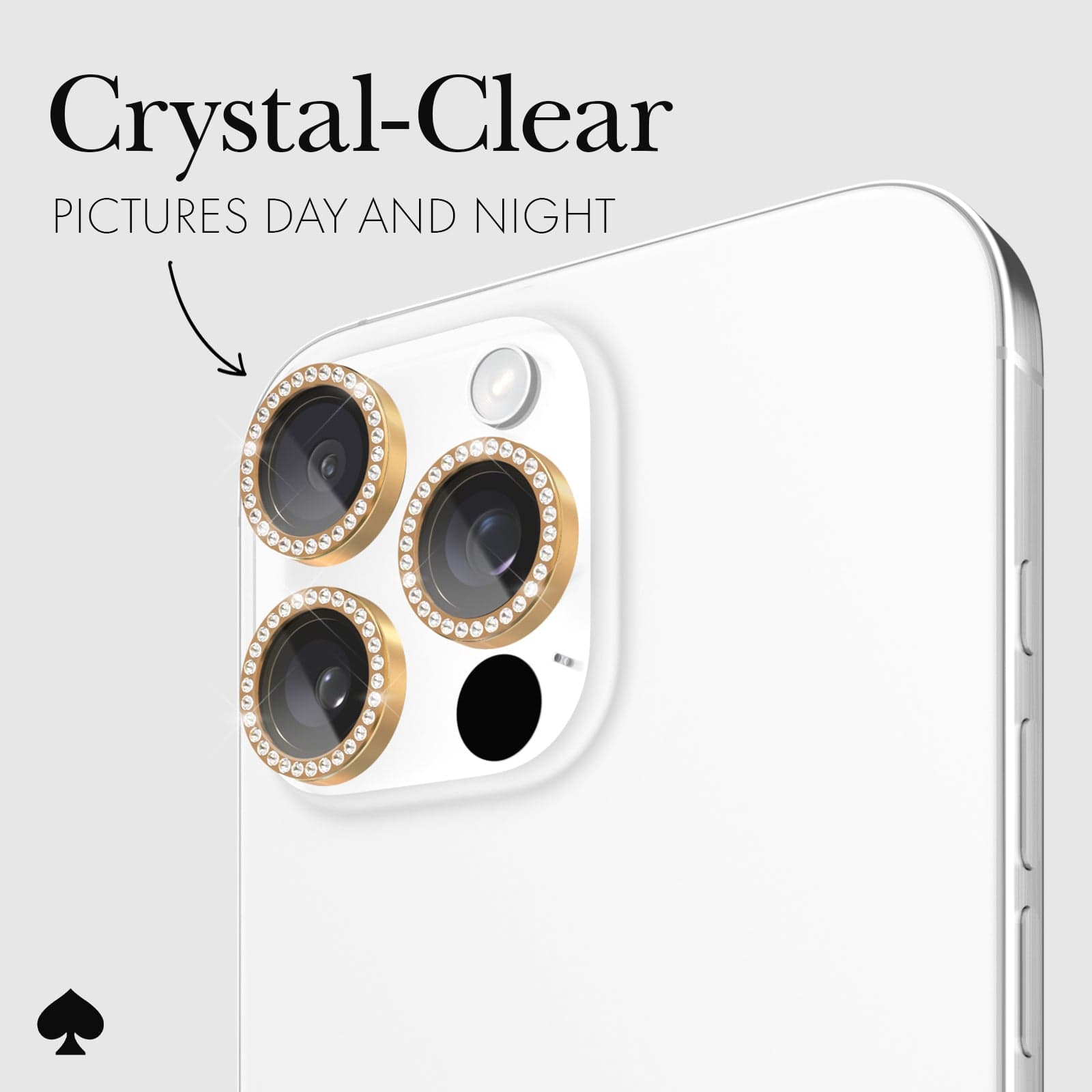 kate spade new york Aluminum Ring Camera Lens Protector Set in Stone iPhone 16 Pro / 16 Pro Max - Thumbnail 5