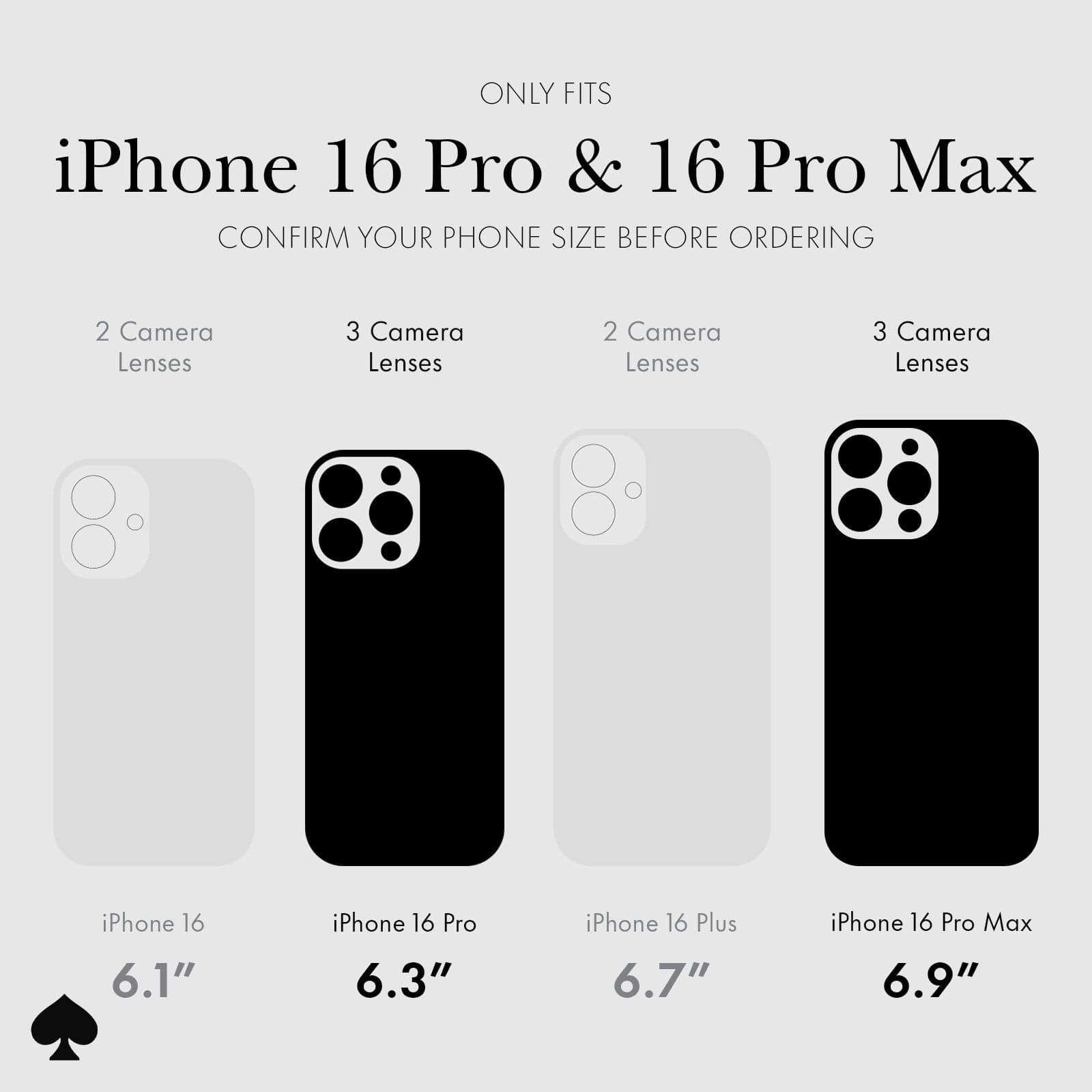 ONLY FITS IPHONE 16 PRO AND 16 PRO MAX